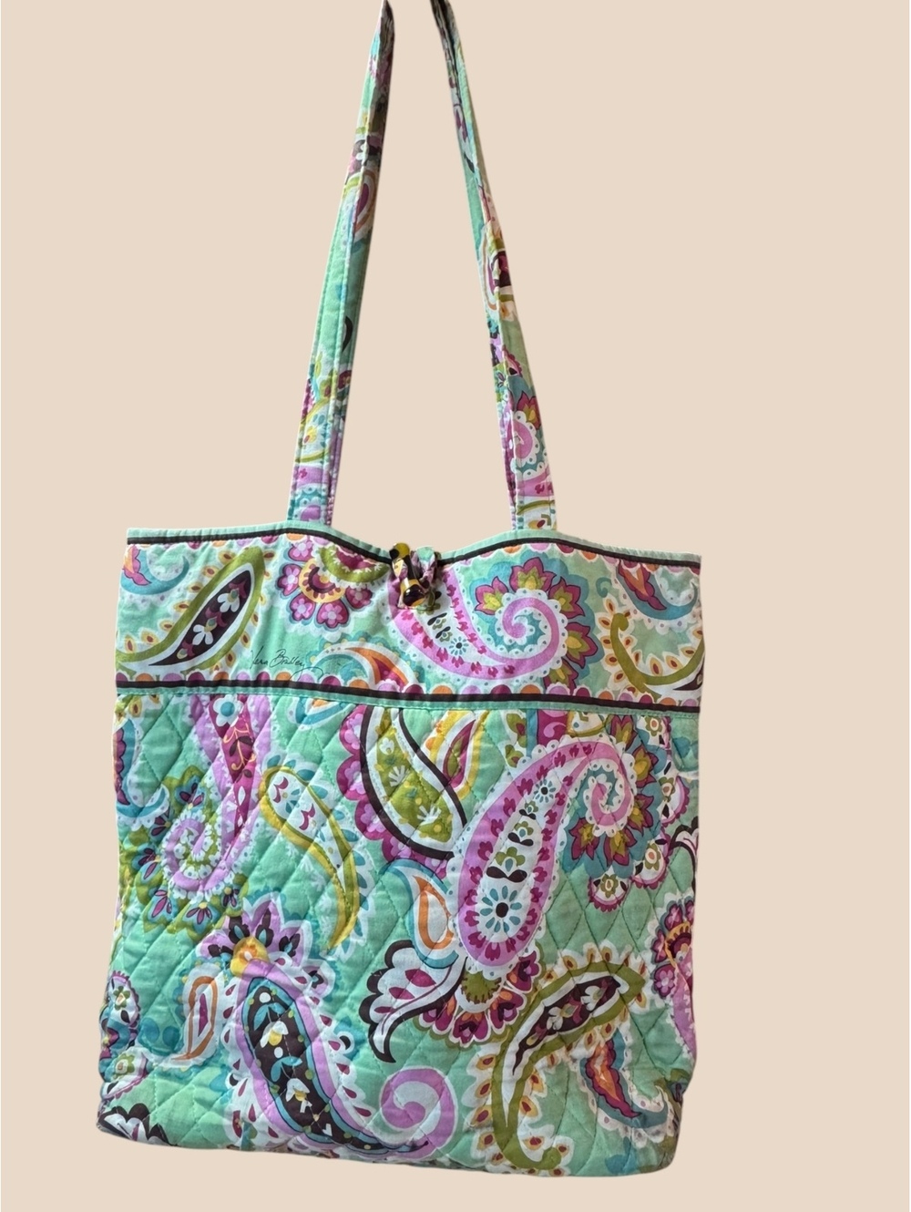 Vera Bradley Tutti Frutti Retired Paisley Quilted Tote